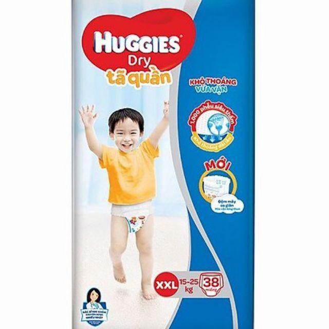 Tã quần Huggies dry M54 L48 XL42 XXL42 .HSD luôn mới.giá 240