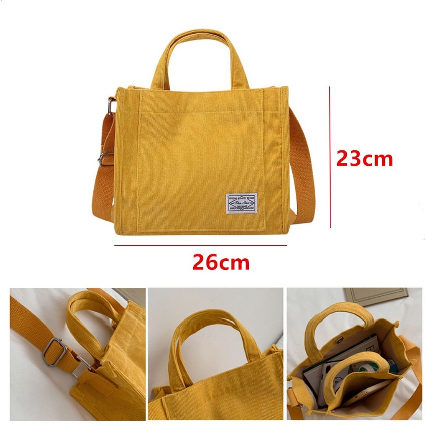 Túi xách đeo chéo bằng vải nhung cotton phong cách vintage thời trang cho nữ