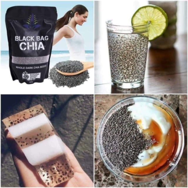 Hạt chia Úc Black túi 500gr(tặng ngay 1tui thạch dừa thô,khi mua túi thứ 9)