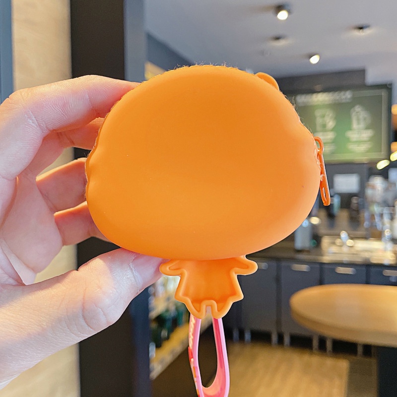 Hoạt Hình Túi Đựng Tiền Xu / Tai Nghe Bằng Silicon Hình Cô Gái Xinh Đẹp