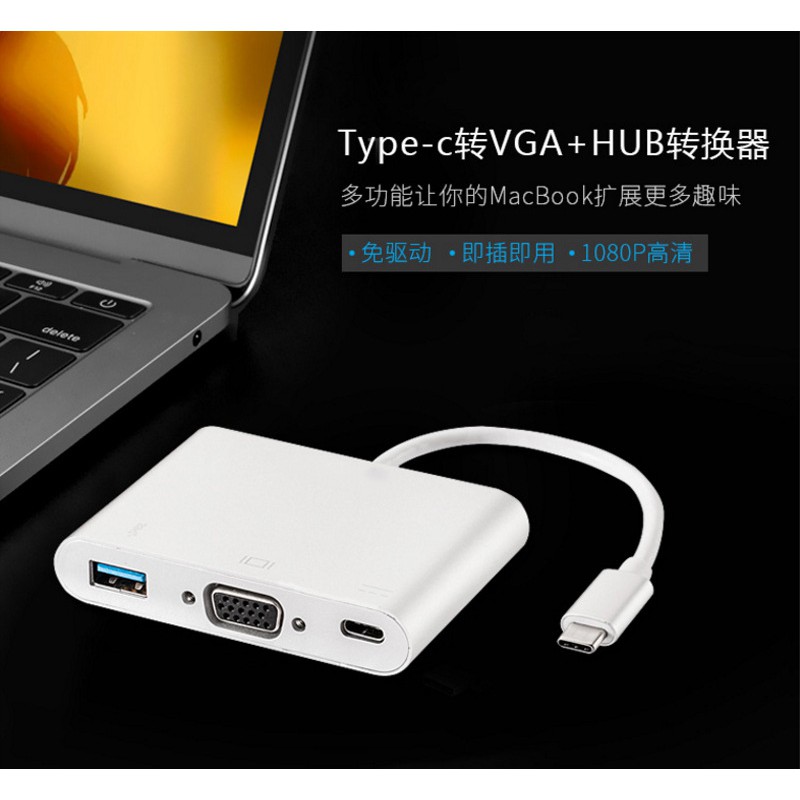 Đầu chuyển đổi Type-c sang Vga Cho Macbook Laptop Pro