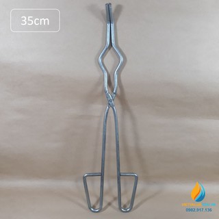Kẹp gắp chén sứ phòng thí nghiệm, chiều dài 35cm, kẹp inox