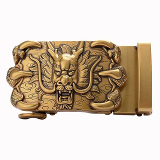 Mặt thắt lưng 3D đầu rồng khóa tự động, dùng cho dây bản 3.5cm