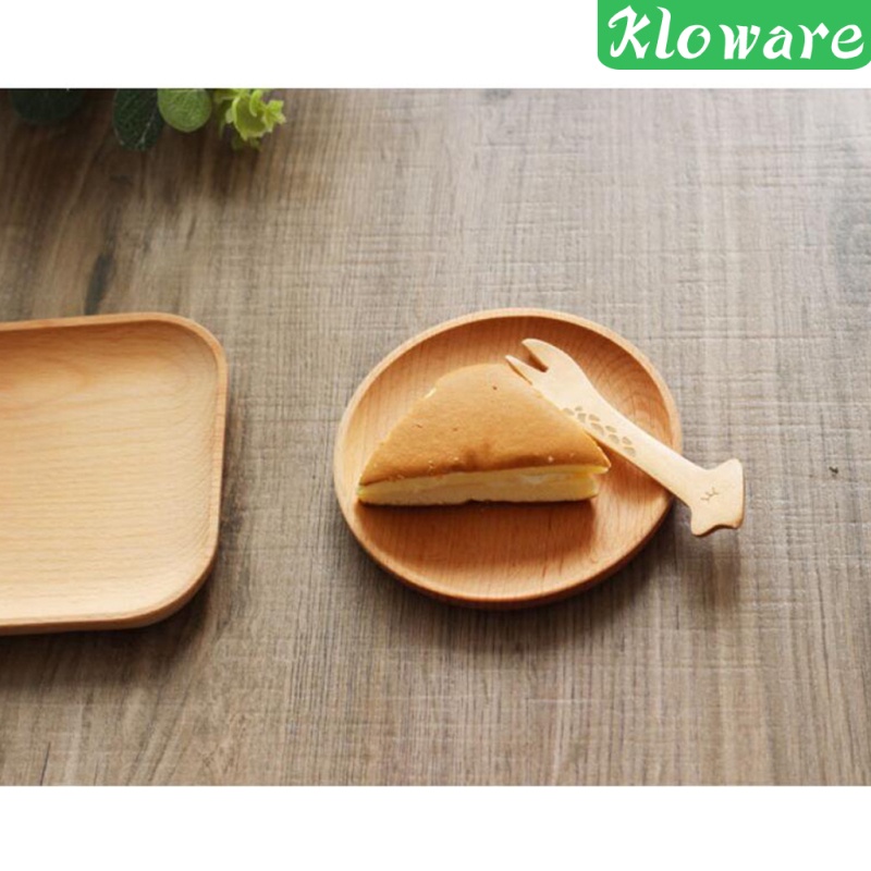 Đĩa Tròn Bằng Gỗ Đựng Thức Ăn Trái Cây Salad