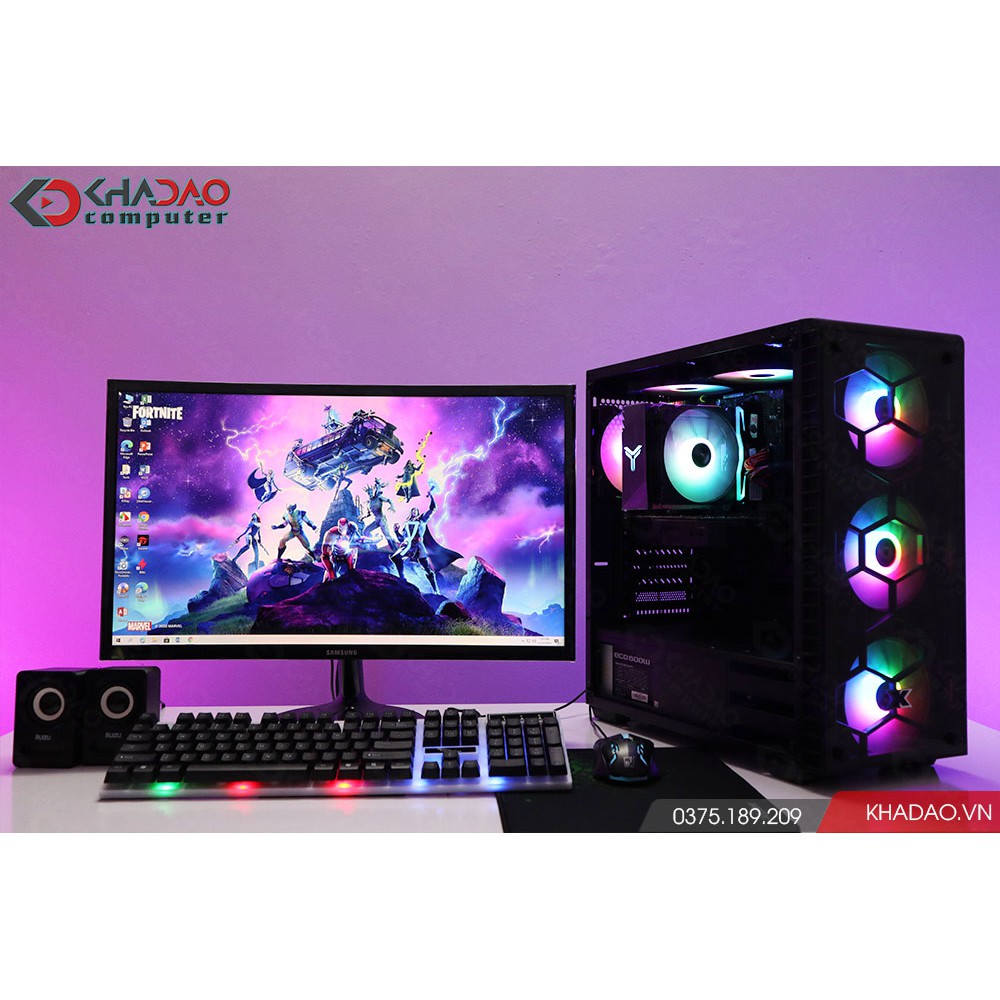 Máy tính chơi game + màn hình 24'' Full HD CSGO, PUBG, Warzone, Cyberpunk 2077 | BH 36 tháng, tặng phím chuột, pad, loa | BigBuy360 - bigbuy360.vn