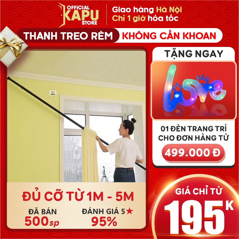 Thanh treo rèm không cần khoan có đủ kích cỡ theo yêu cầu, thanh treo đa năng bản to tốt nhất thị trường