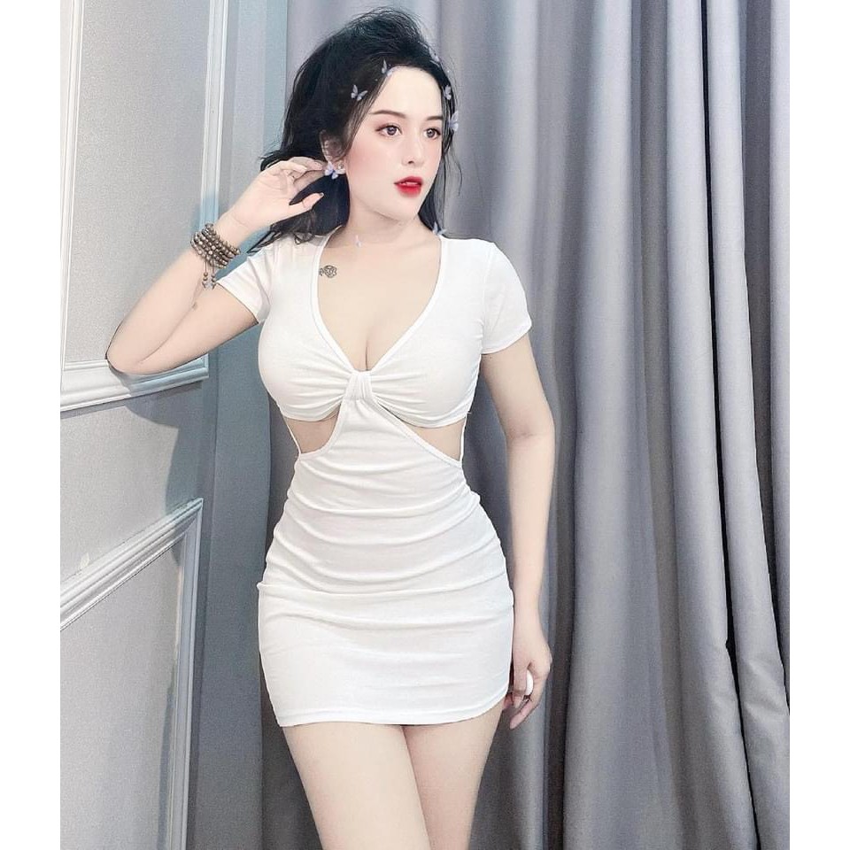 Đầm body khoét eo gợi cảm, váy ôm sát tạo nên đường cong gợi cảm DBD001