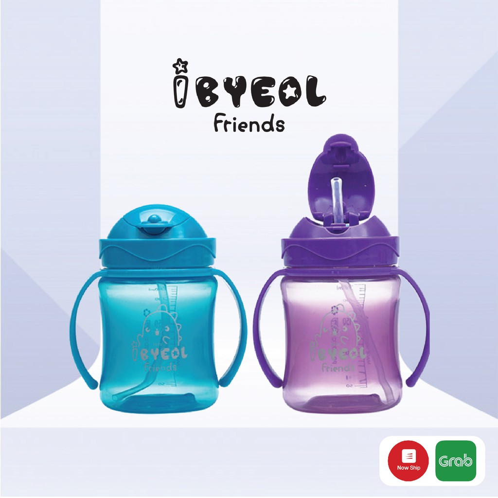 Cốc ống hút IBYEOL Friends Flip Color One Touch