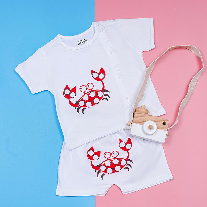 Bộ cộc BS sơ sinh Kioobaby combo 5 bộ