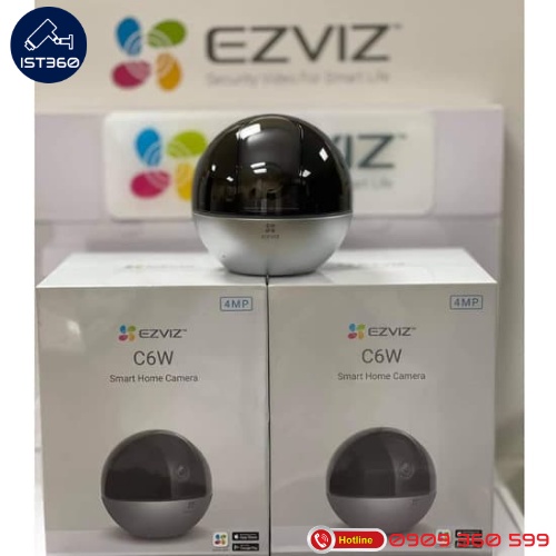 Camera IP WIFI xoay trong nhà 4MB EZVIZ C6W, Đàm thoại 2 chiều, Quay 360, Theo dõi chuyển động -Hàng chính hãng