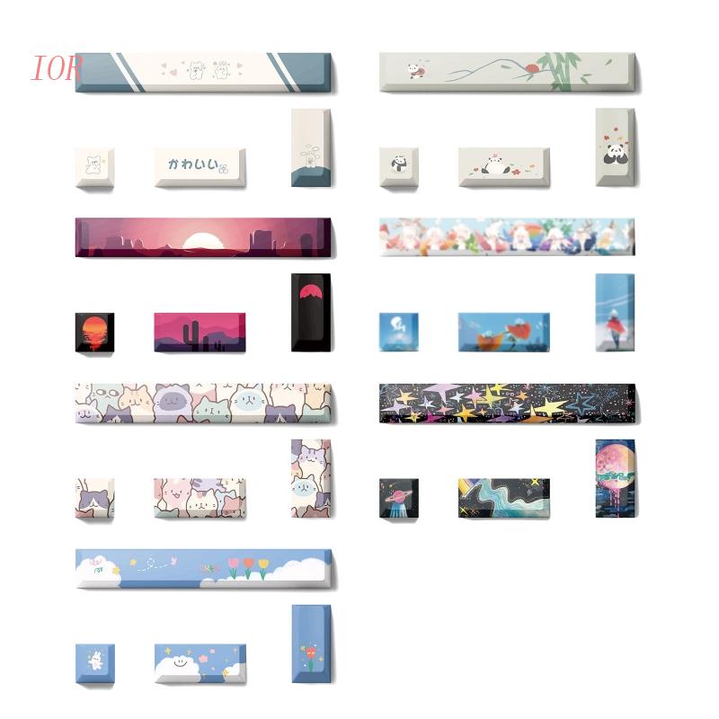 Bộ Nút Bàn Phím IOR 4 Phím PBT Nhuộm Màu Tùy Chỉnh