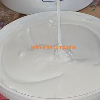 Gelcoat trắng dùng làm lớp men bóng trên bề mặt sản phẩm composite - 1kg + 20 cc xúc tác