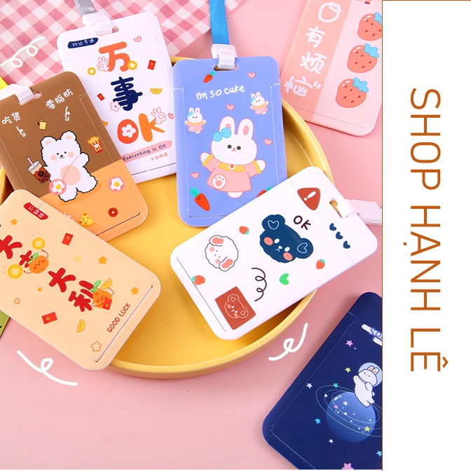 Dây đeo thẻ họa tiết hoạt hình đáng yêu cho học sinh sinh viên hoặc người đi làm