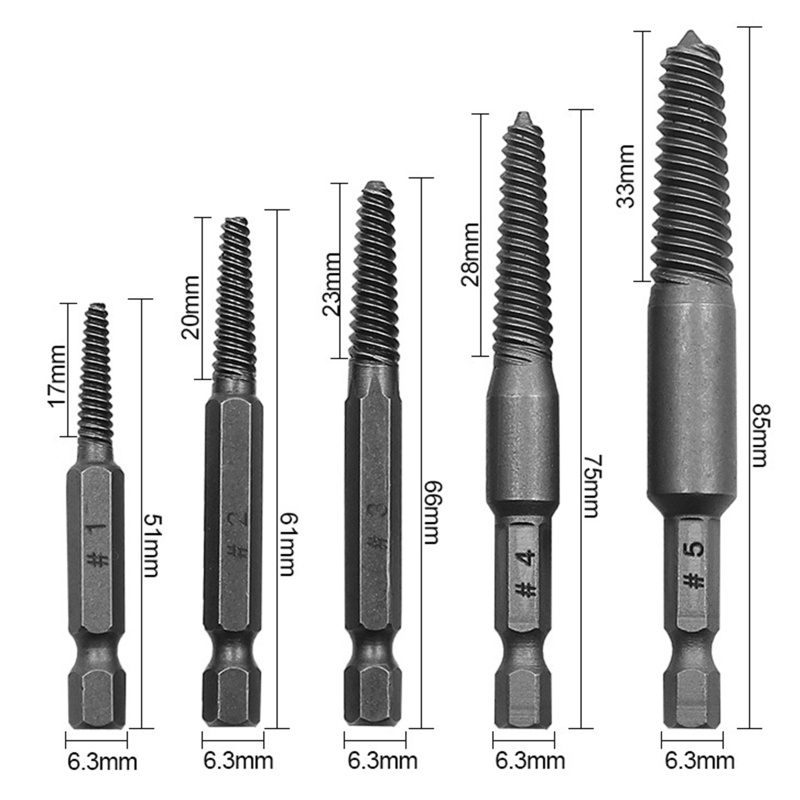 Bộ 5 Dụng Cụ Tháo Bu Lông Đầu Lục Giác Tiện Dụng