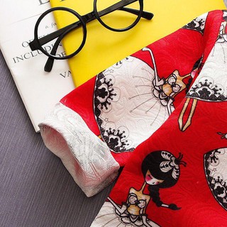 Áo sườn xám tay dài cho bé