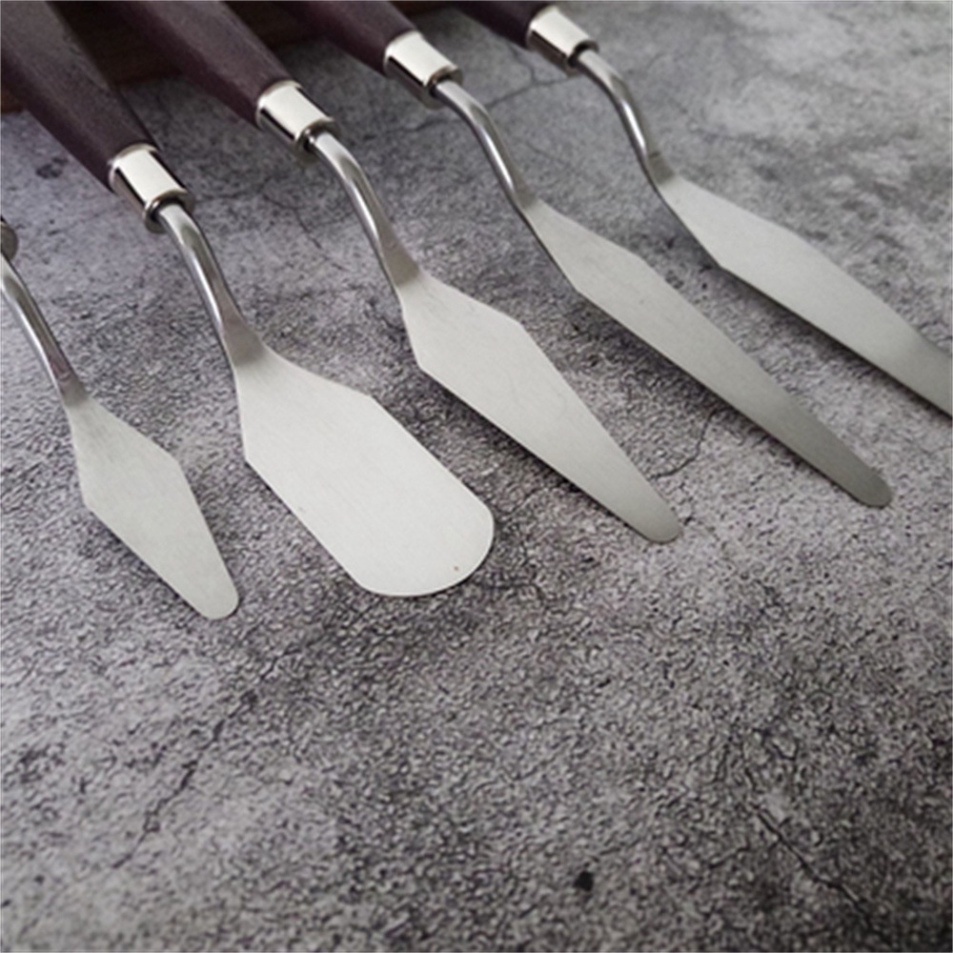 Set 5 xẻng (bộ 5 bay tạo hình bánh kem) phết kem bằng thép không gỉ cao cấp Palette Knives