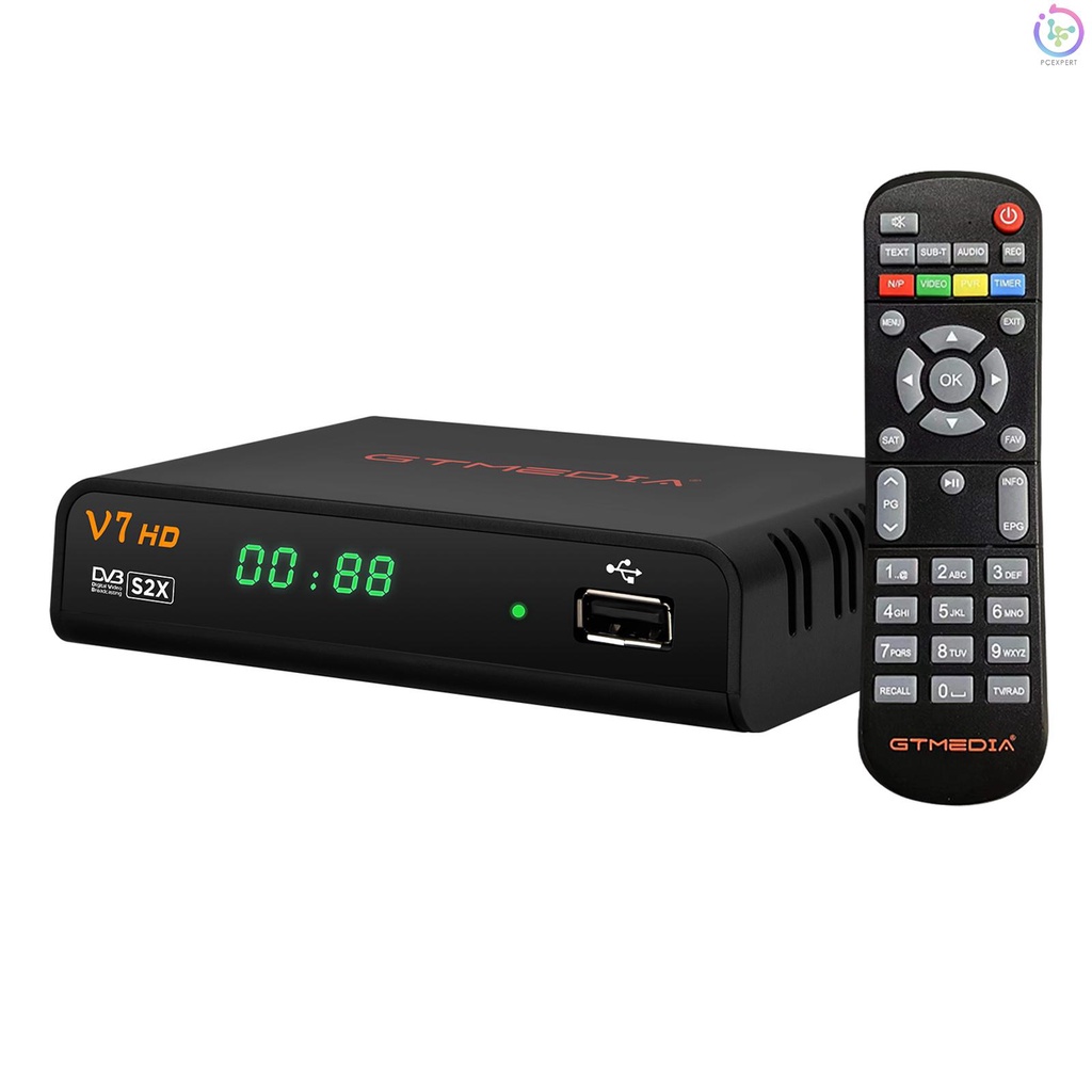 Thiết Bị Thu Tín Hiệu Truyền Hình Vệ Tinh V7 HD DVB-S/S2/S2X Kỹ Thuật Số Kèm Remote Điều Khiển HD 1080P