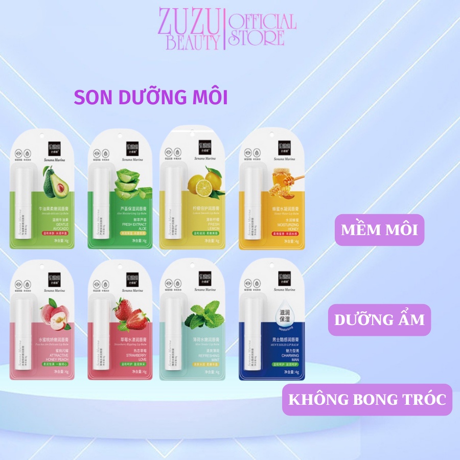 Son Dưỡng Môi BIOAQUA Mùi Đào Và Bơ Dưỡng Ẩm Chăm Sóc Và Phục Hồi Đôi Môi 2.7g