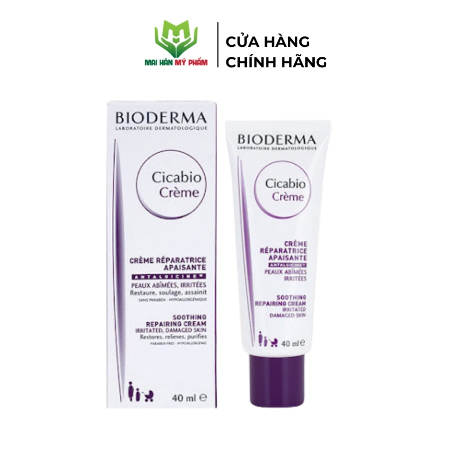 Kem dưỡng ẩm phục hồi da dưỡng chuyên sâu Bioderma Cicabio Crème 40ml