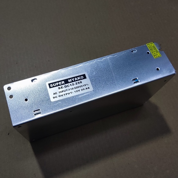 [BH 12 Tháng] Nguồn Tổ Ong 12V 20A 240W Dành Cho Bảng Hiệu Đèn Led Camera Có Quạt