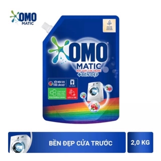 [Mẫu mới 2kg] Nước giặt Omo matic XANH bền màu dùng cho cửa trước 2kg túi
