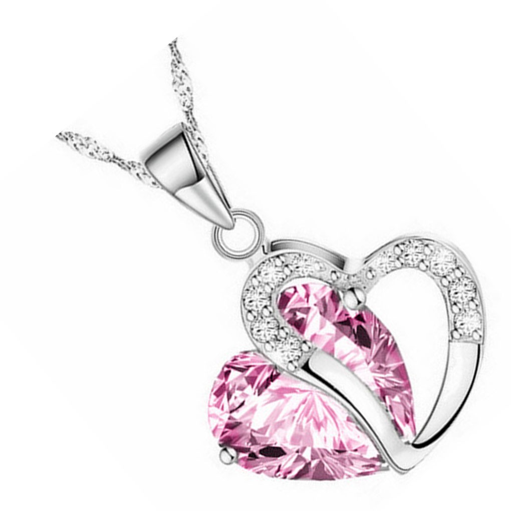 Dây Chuyền Hợp Kim Hình Trái Tim Đính Đá Xinh Xắn