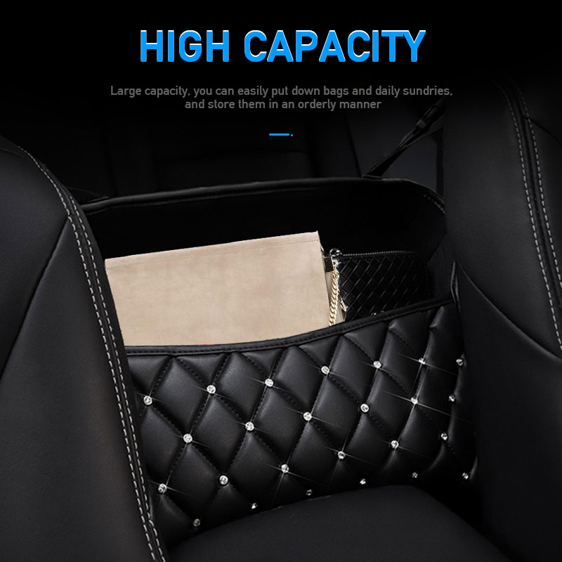 Túi da PU đựng vật dụng sức chứa lớn gắn khoảng cách ghế ngồi xe hơi đa năng