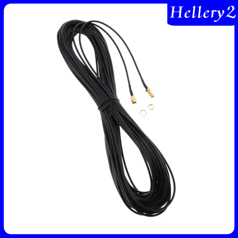 [HELLERY2] Antenna Adapter RP-SMA Extension Cable Cord for WiFi Wireless Router 65.6ft