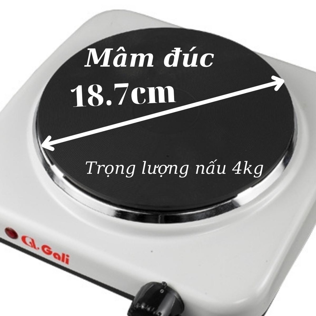 Bếp Điện, Bếp Đơn, Hàng Nhập Khẩu Chất Lượng Cao Của Gali 1450w, Thân Thép Sơn Tĩnh Điện, Mâm Nhiệt Đúc, GL-2019