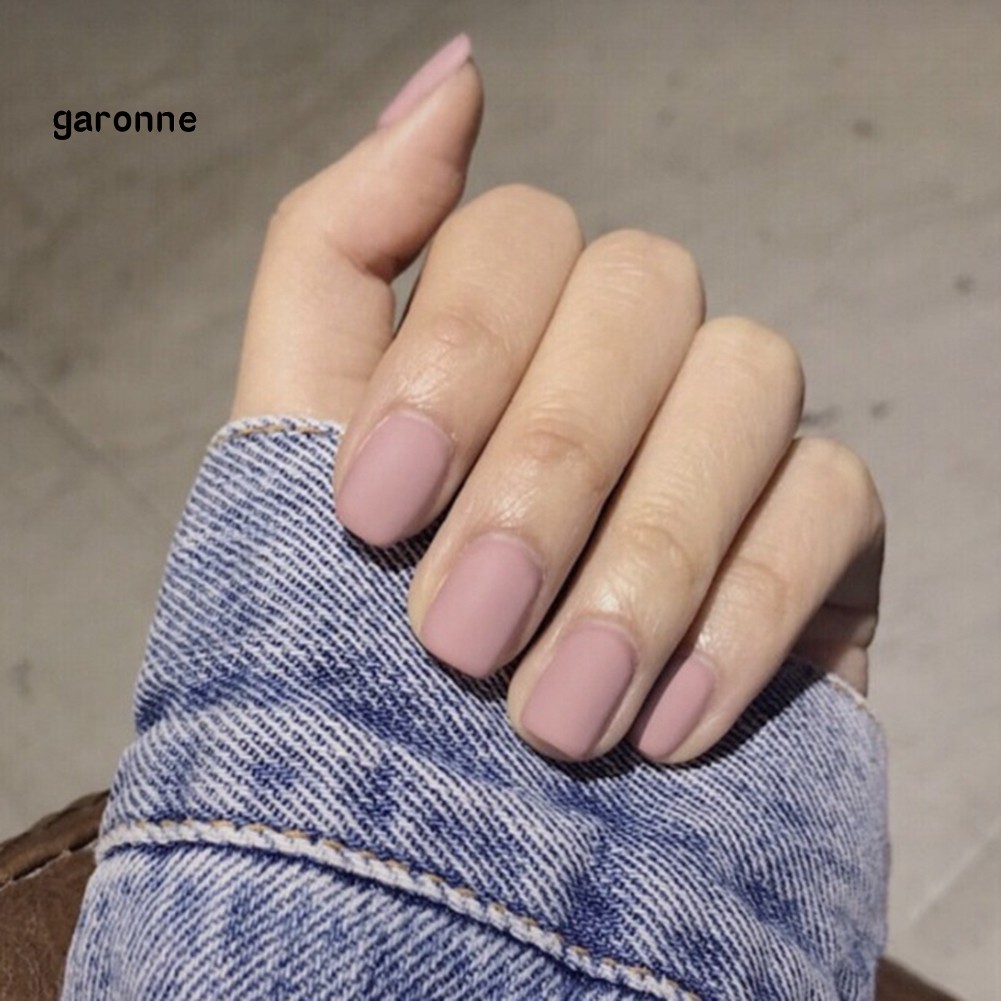 Bộ 24 móng tay làm nail giả màu lì thiết kế độc đáo cao cấp