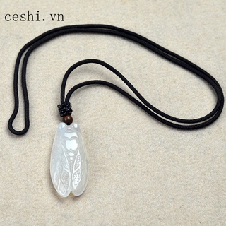 natural stone white  jade necklace