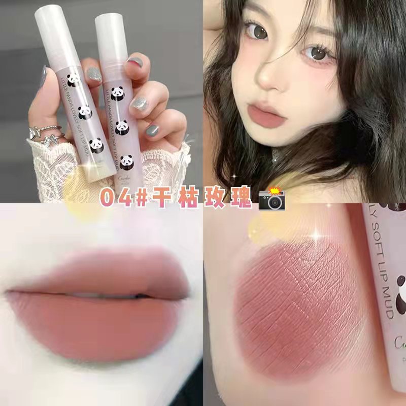 Son Môi Dưỡng Ẩm Nhung Mịn Hình Gấu Trúc Nhỏ Dễ Thương