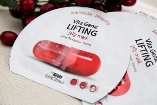 Mặt nạ viên thuốc Vita Genic Lifting Jelly Mask (Vitamin A) - màu đỏ