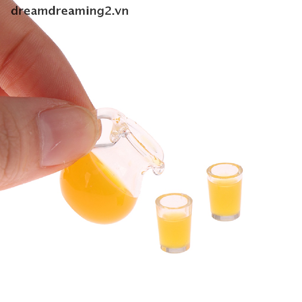 Set 3 Mô Hình Nước Ép Trái Cây Tỉ Lệ 1: 12 Trang Trí Nhà Búp Bê