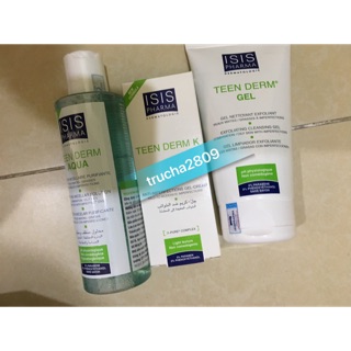 Bộ sản phẩm teen derm k và gel rửa mặt, nước hoa hồng