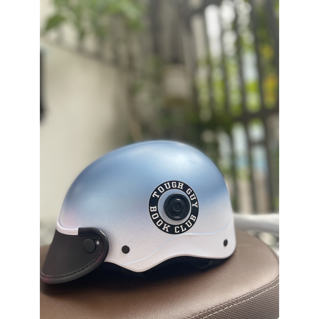 NÓN BẢO HIỂM MẪU MỚI CÓ IN TEM TRÒN CÁCH ĐIỆU