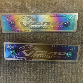 Bảng tên Vario + ốc Gr5 6li15 Titanium kiểu 3D