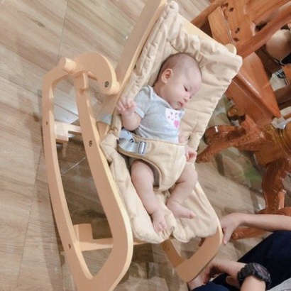 XẢ KHO Ghế bập bênh đa năng cho bé ROCKING CHAIR, quà tặng khắc tên và ngày sinh cho bé
