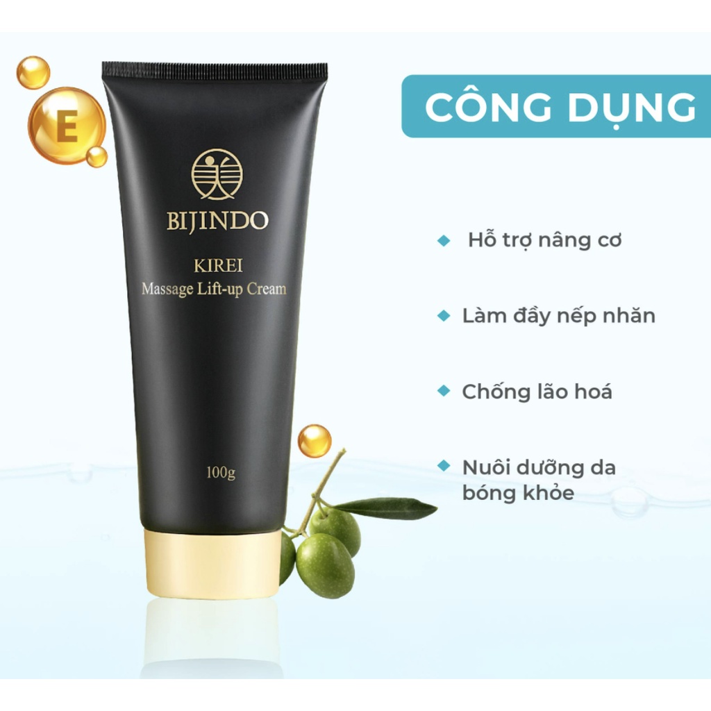 Kem Massage Nâng Cơ Mặt BIJINDO KIREI Chống Lão Hóa Cải Thiện Độ Đàn Hồi Trẻ Hóa Làn Da 100g