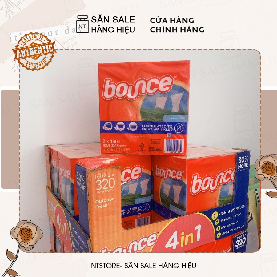 Giấy thơm quần áo Bounce của Mỹ 320 tờ