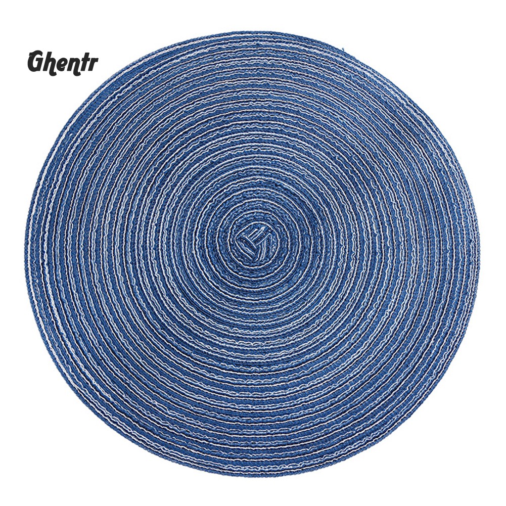 Tấm trải bàn hình tròn bằng vải lanh giữ nhiệt chuyên dụng lót tô/đĩa