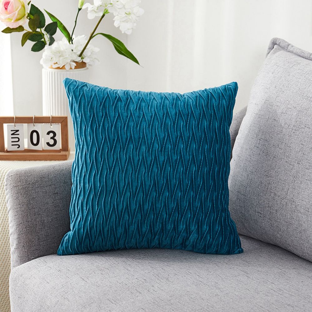 Vỏ gối tựa ghế sofa vải nhung màu trơn trang trí phòng khách