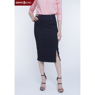 Chân váy Jeans trên gối Nữ DJ321J797 GENVIET