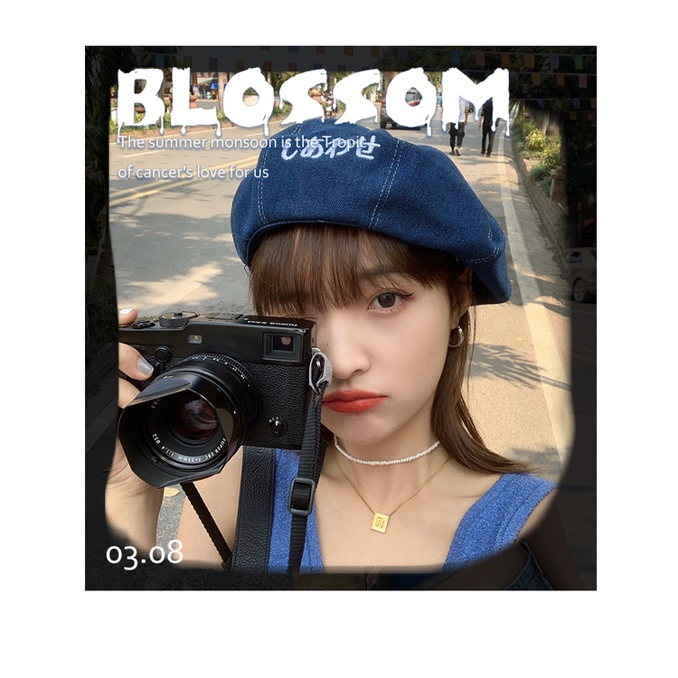 Mũ Beret In Chữ Phong Cách Thời Trang Nhật Bản Dành Cho Nữ