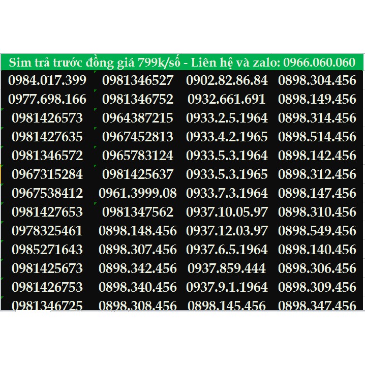 Bán thanh lý sim số đẹp ba mạng chính đầu cổ 09