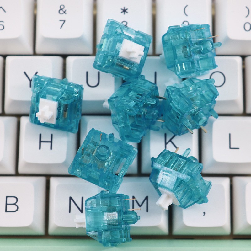 Công Tắc Lò Xo Mở Rộng Bàn Phím Cơ 5 pin Màu Xanh Bạc Hà
