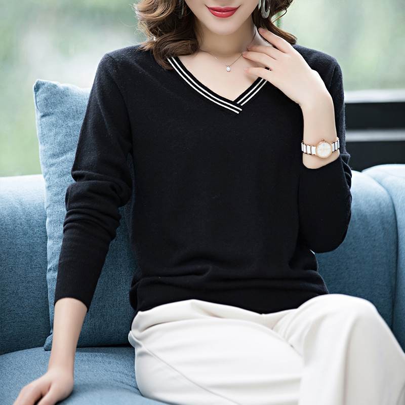 Áo len nữ mỏng thu đông cổ V_ALCV | BigBuy360 - bigbuy360.vn