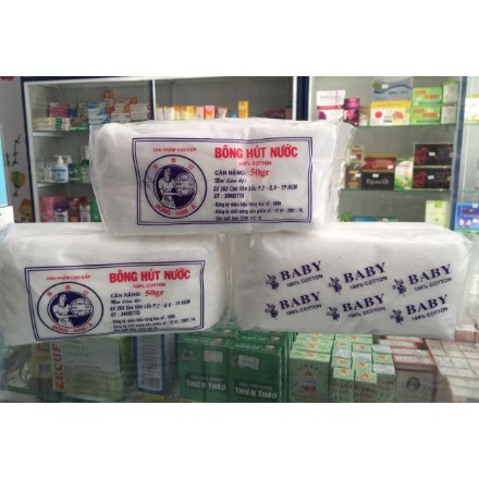 combo 2 gói Bông gòn y tế 25g - 50g