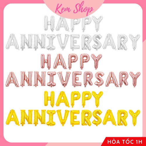 Dây Chữ HAPPY ANNIVERSARY Trang Trí Tiệc Kỷ Niệm - K186