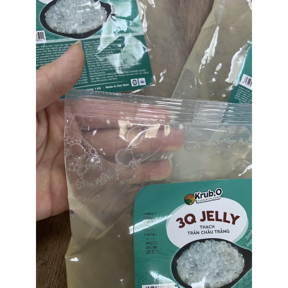 Trân châu trắng 3Q Jelly dai giòn sần sật - Nguyên liệu pha chế cao cấp TẠP HÓA MẸ JUNE